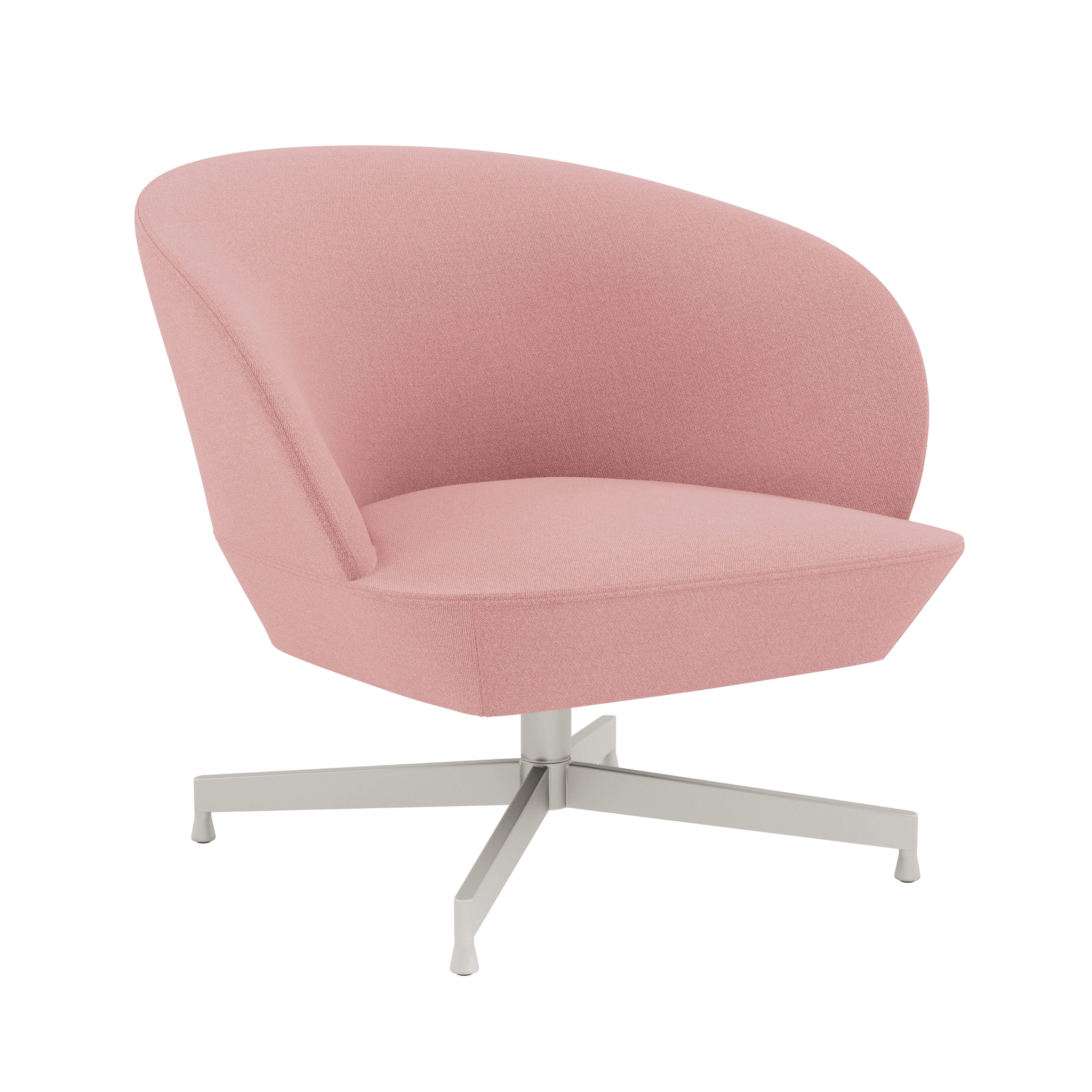 Oslo Lounge Chair, Vidar, 633 Petal, Grey Base