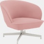 Oslo Lounge Chair, Vidar, 633 Petal, Grey Base