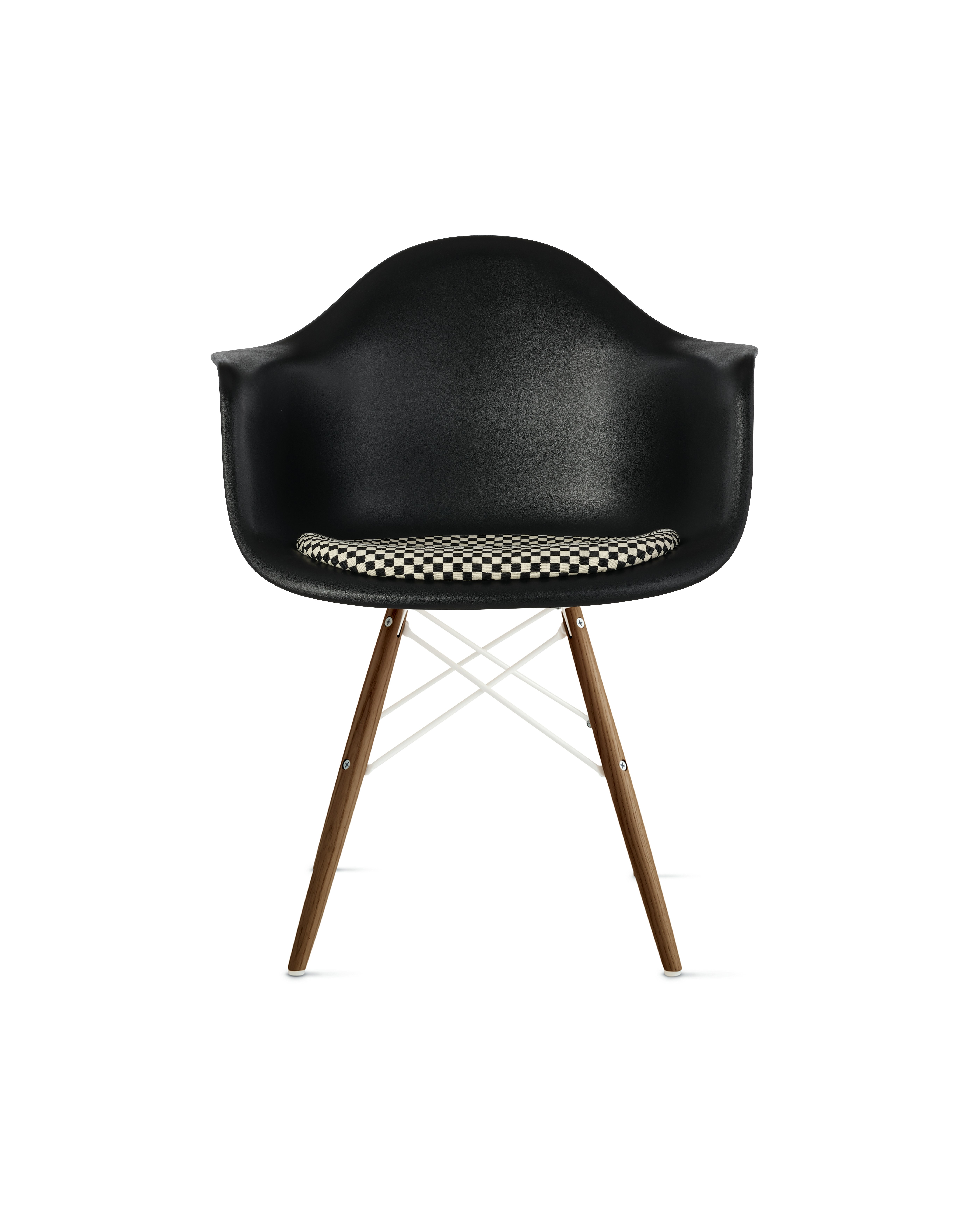 Eames Molded Plastic Armchair with Seat Pad
