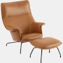 Doze lounge chair ottoman refine leather cognac anthracite black Muuto 5000x5000 hi res
