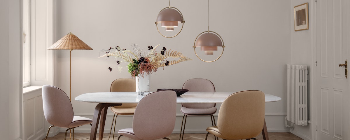 9602 Floor Lamp in a dining room setting