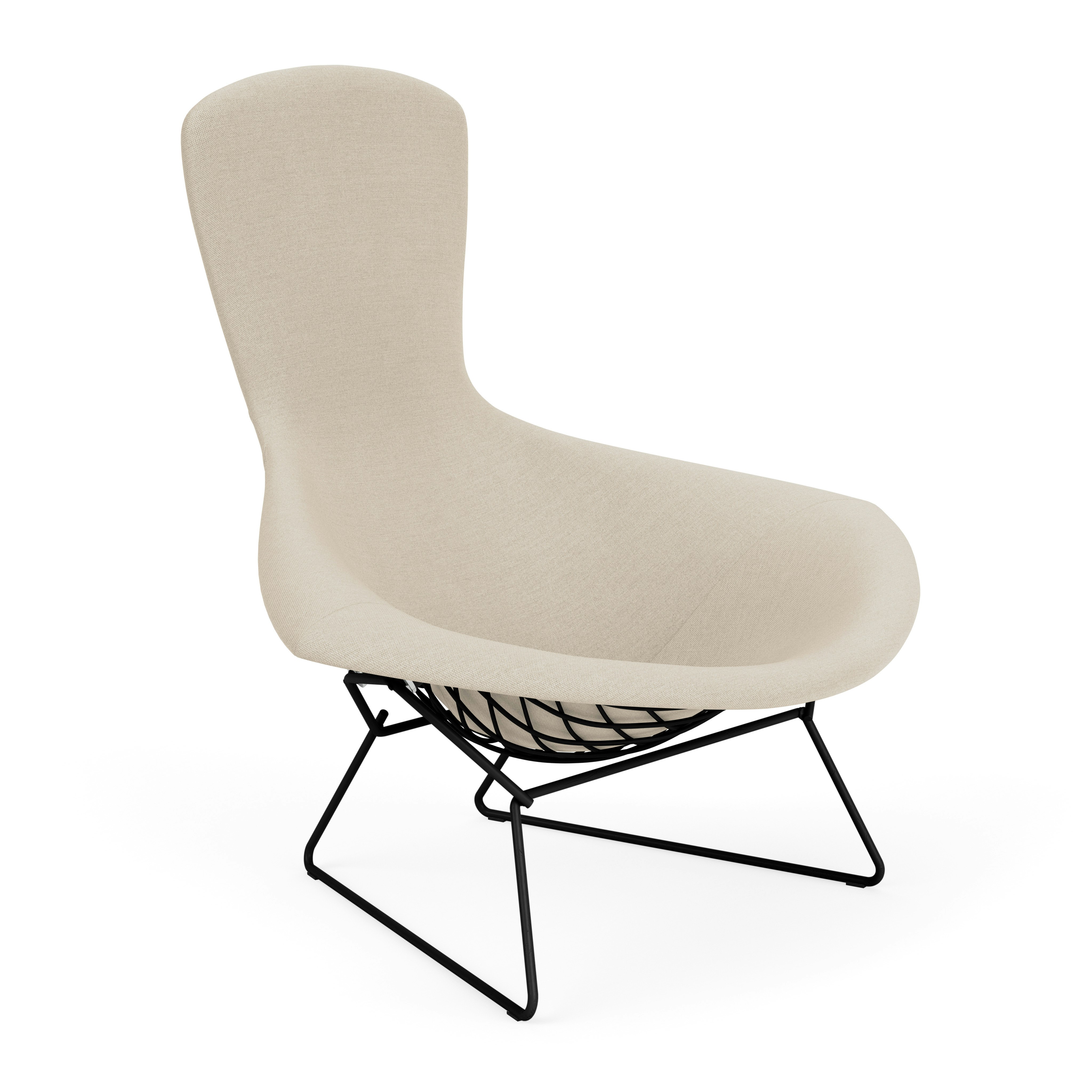 Bertoia Bird Lounge Chair, Black, Full Cover, Hourglass, Sandbar