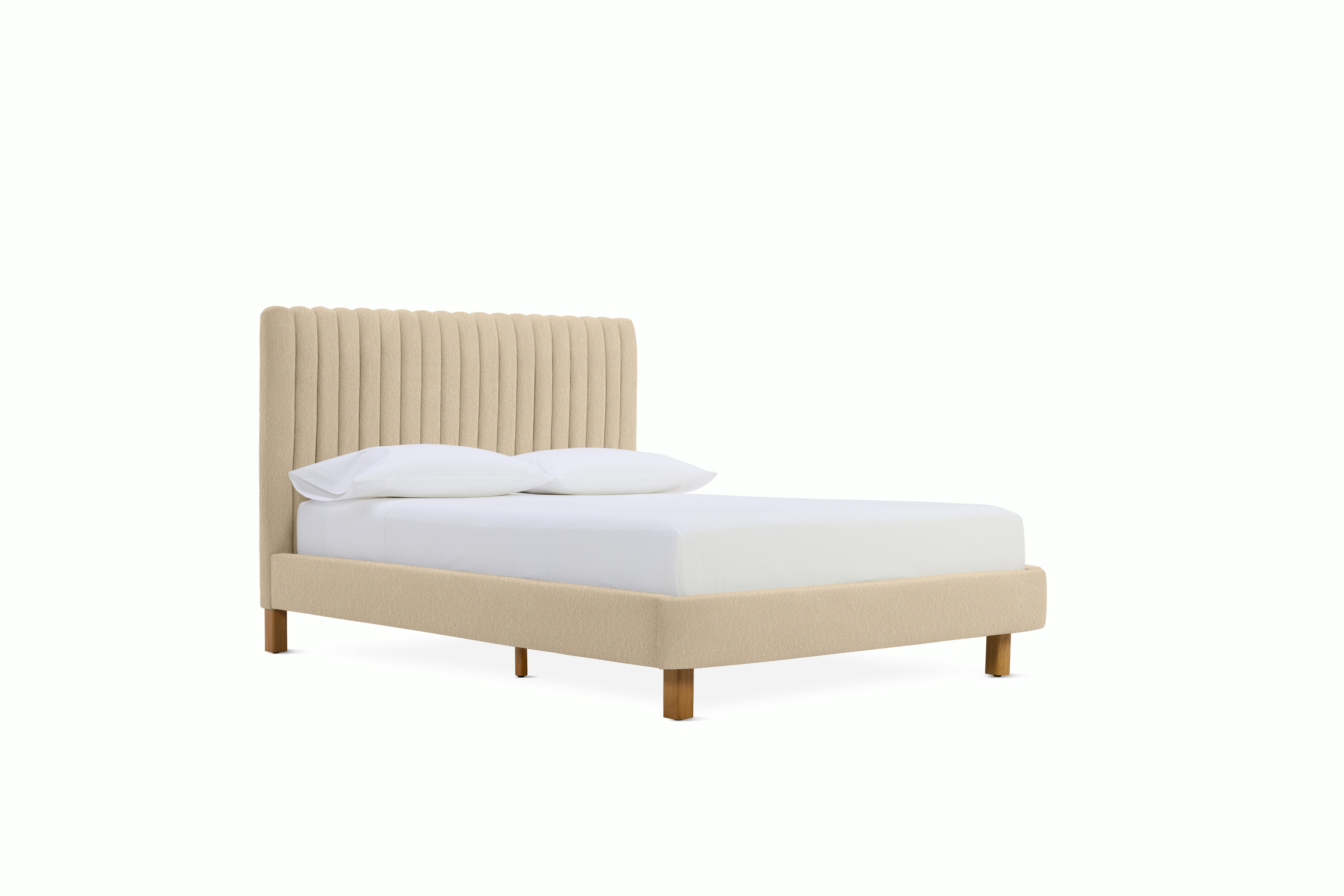 Charlotte  Bed - Tall in Oak and Album Linen Straw