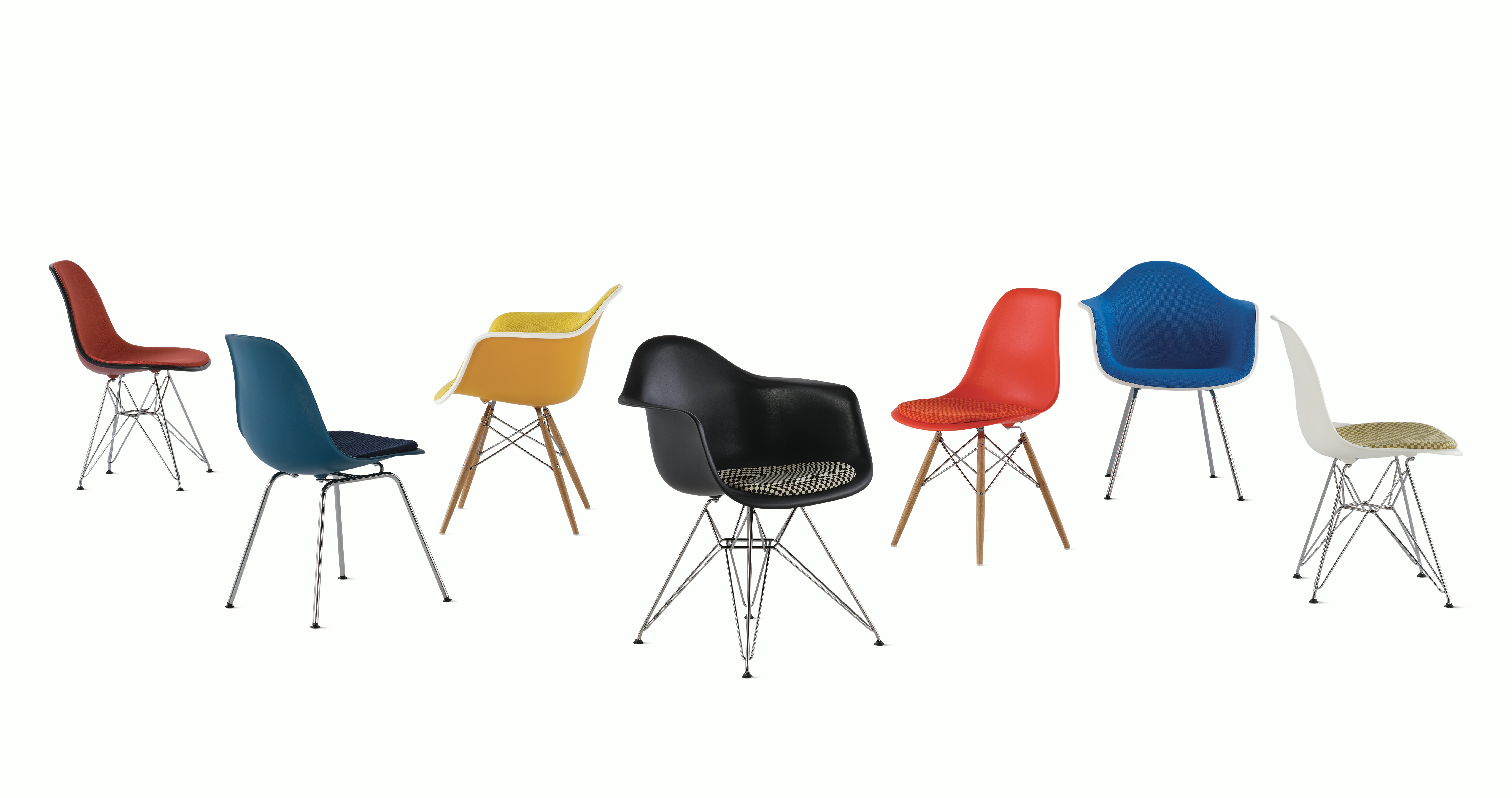 Eames Upholstered Molded Plastic Armchair