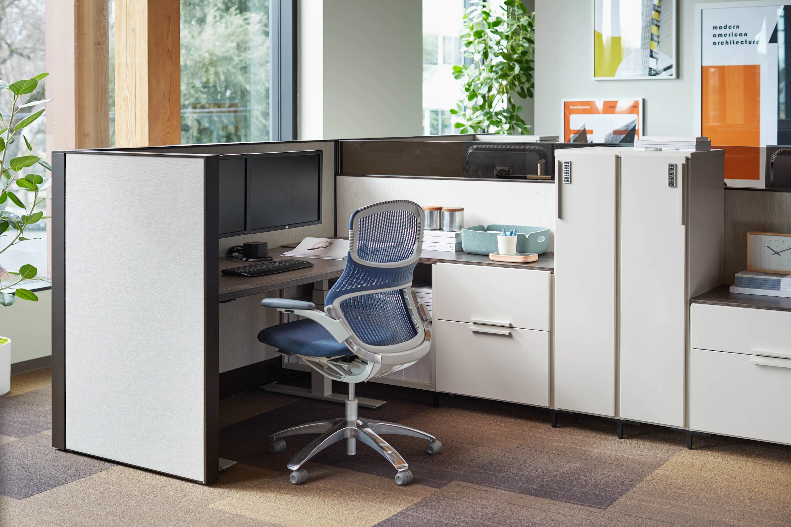 Dividends Skyline panels bronze recessed add up glass anchor raised foot doublewide desk height workstation locker digital keyless lock.