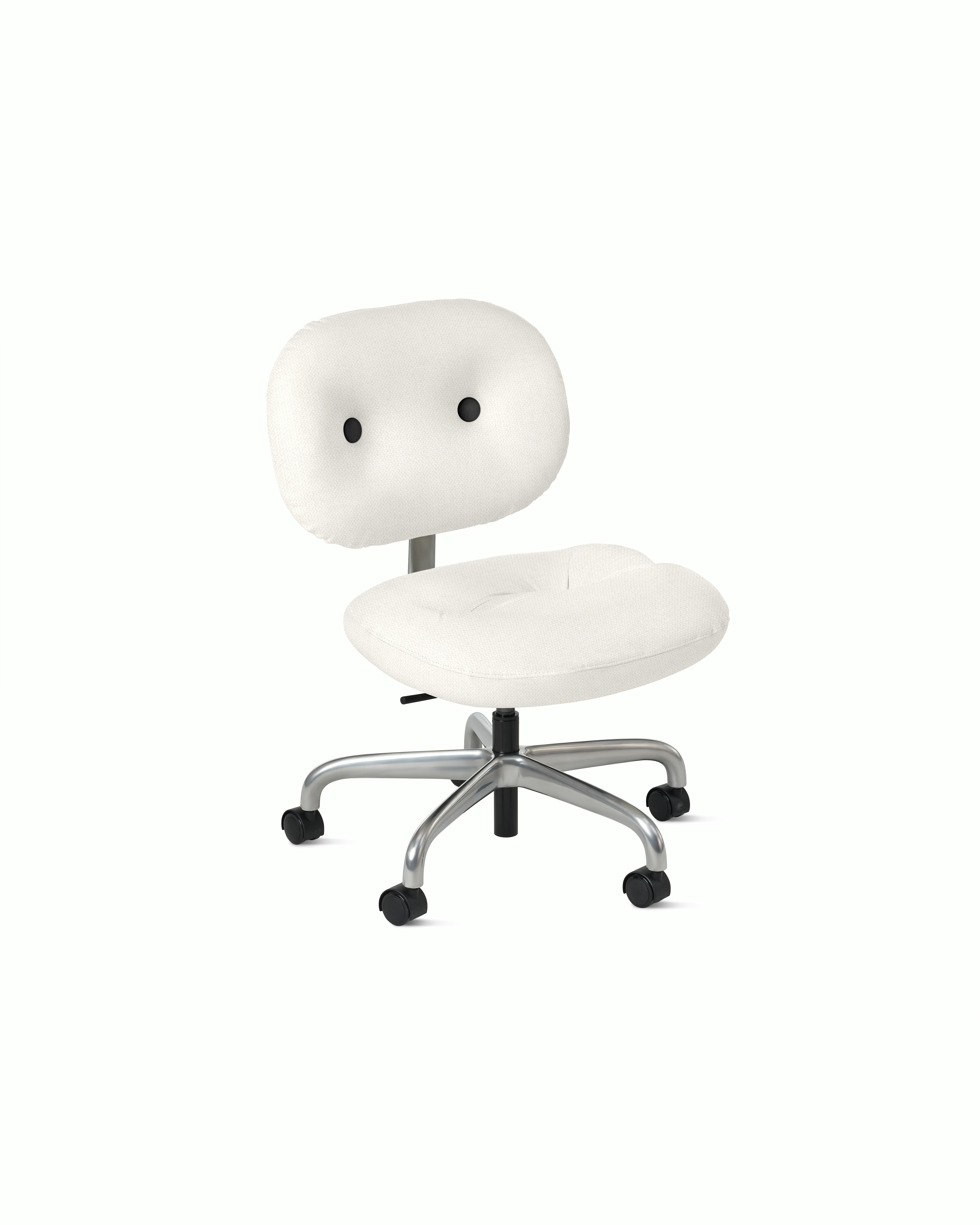 Morrison Hannah Task Chair - Without Arms,  Hourglass,  Air,  Half Polished Aluminum,  Soft Caster FSC Certified