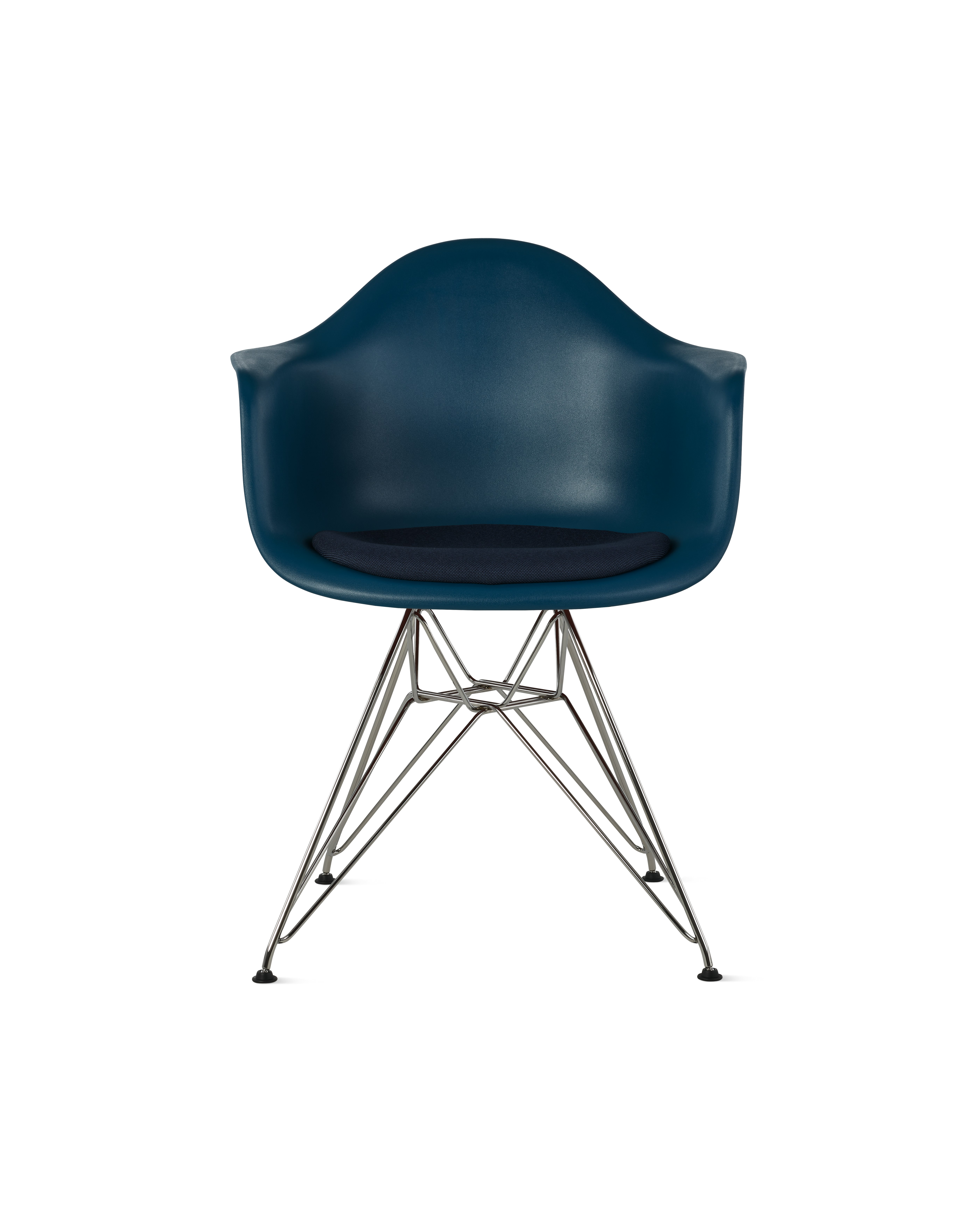 Eames Molded Plastic Armchair with Seat Pad