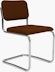 Cesca Armchair, Fully Upholstered, Upholstered Seat, Volo Leather, White