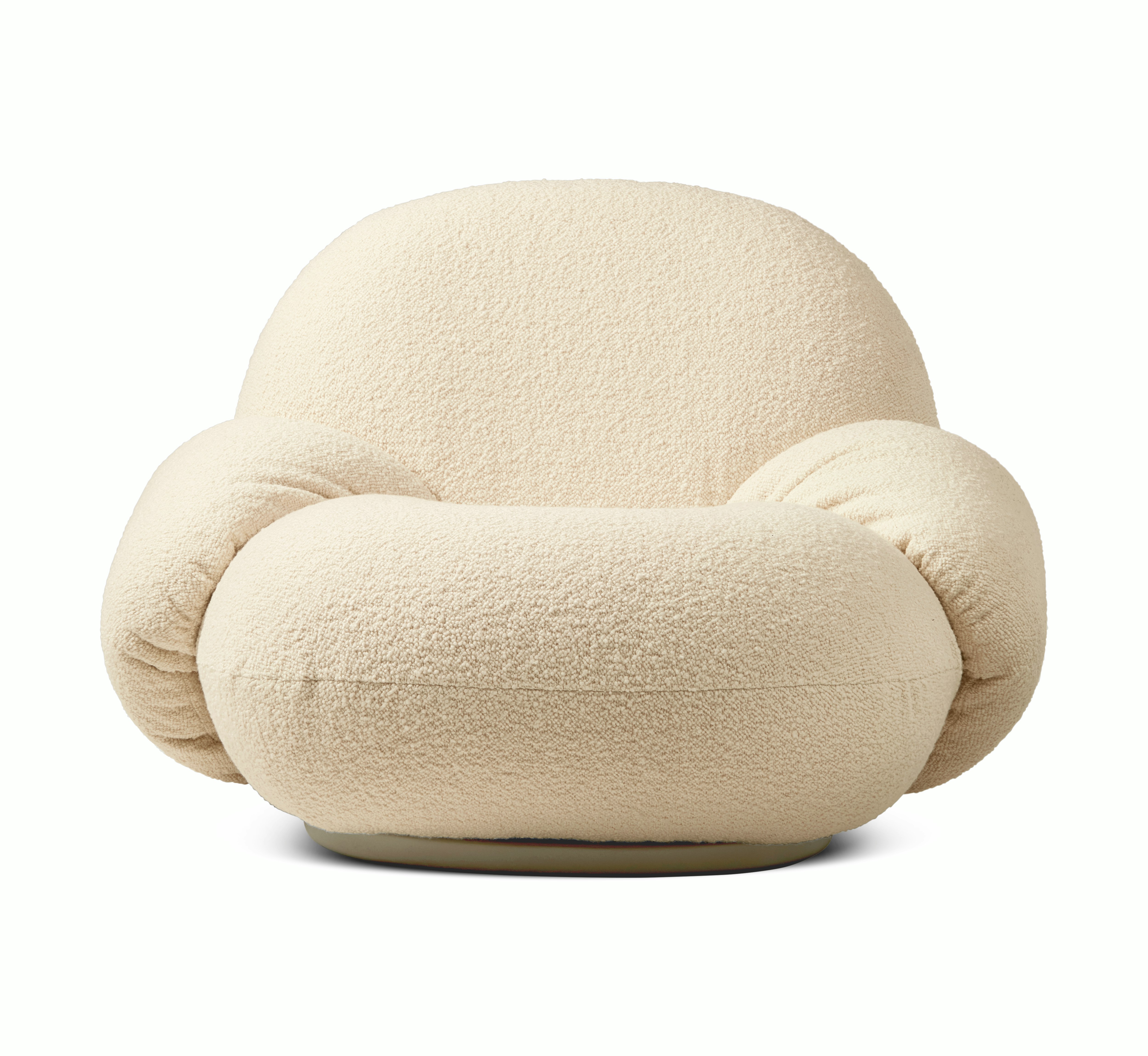 Pacha Armchair - Fixed,  Karakorum,  Duna 003,  Pearl Gold