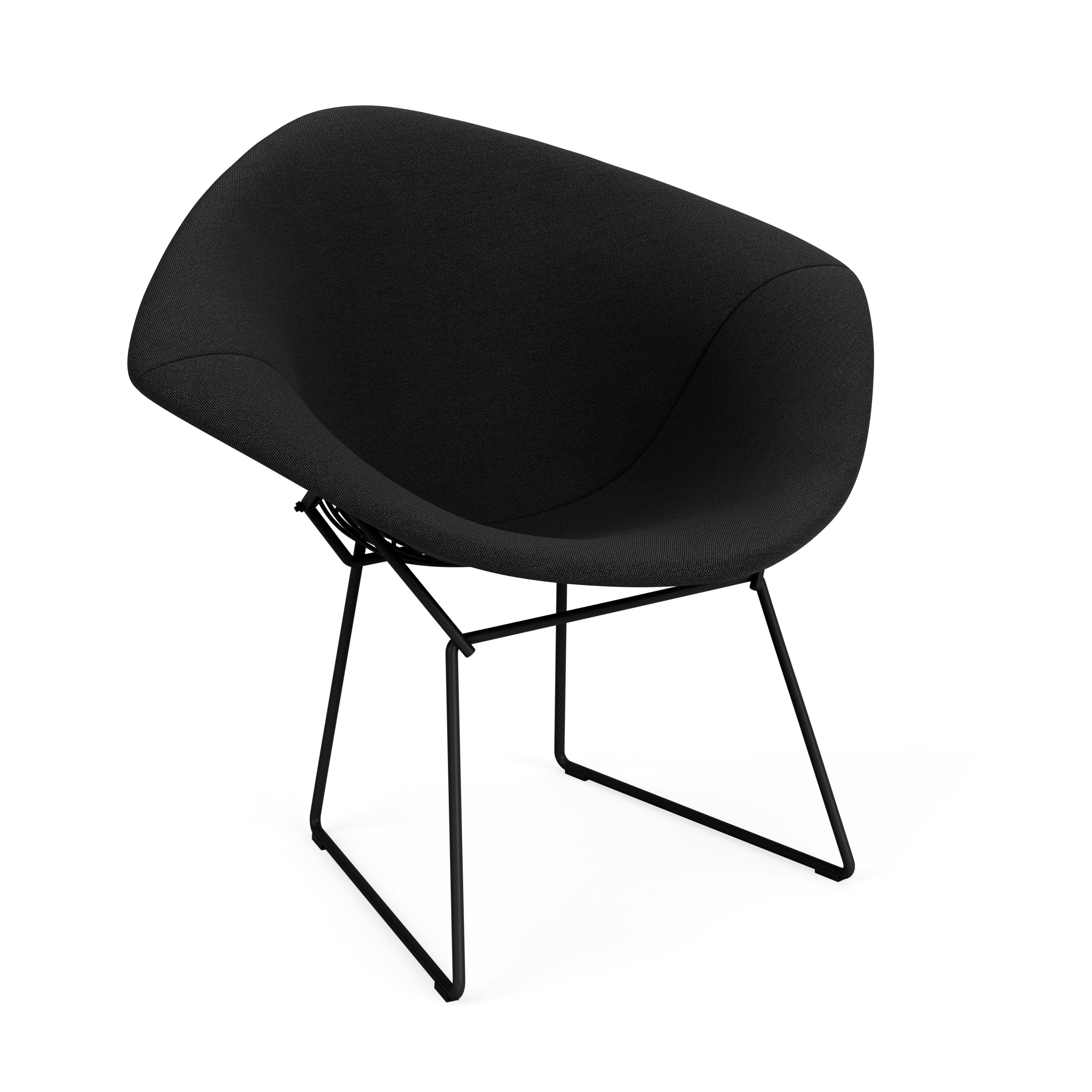 Bertoia Diamond Chair, Black, Full Cover, Hourglass, Caviar