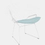 Bertoia Diamond Chair, White, Seat Pad, Crossroad, Cabana