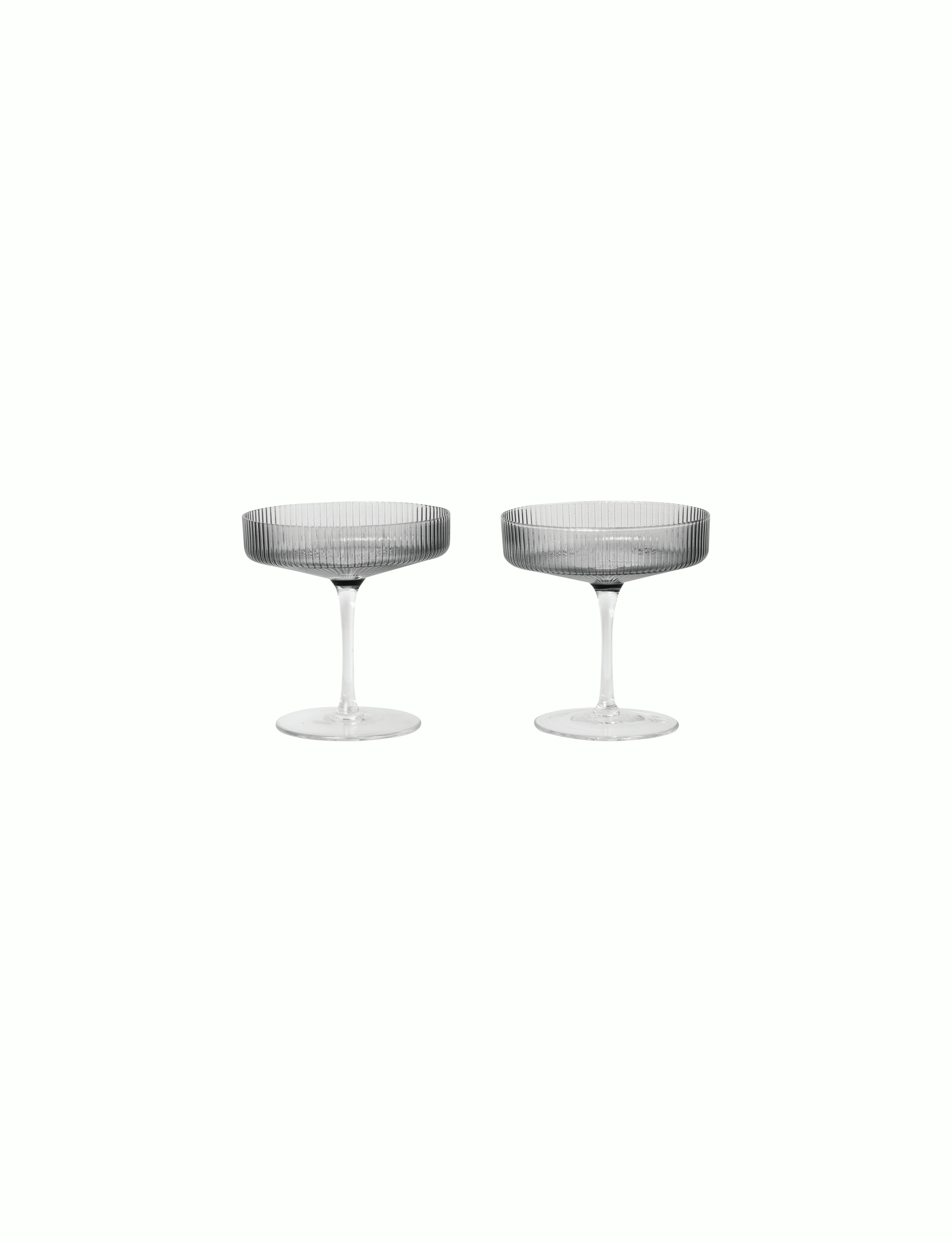 Ripple Champagne Saucers - Set of 2