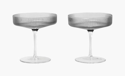Ripple Champagne Saucers - Set of 2