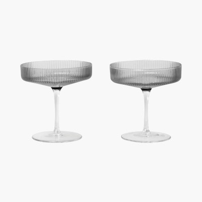 Ripple Champagne Saucers - Set of 2