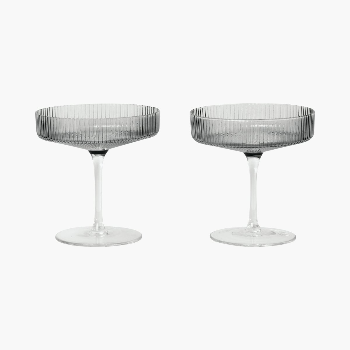 Ripple Champagne Saucers - Set of 2