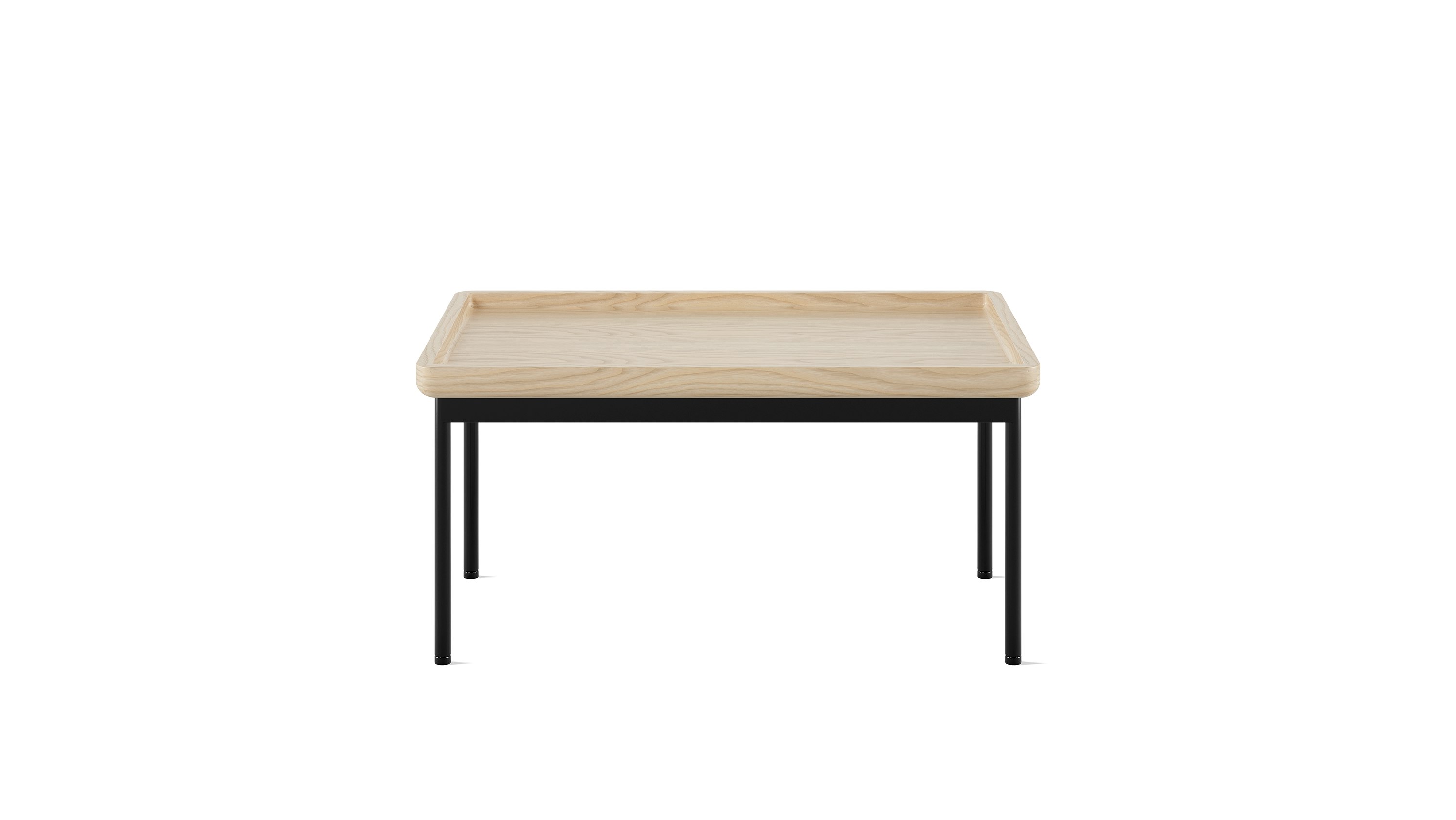 Tuxedo Table - 20 x 28,  White Ash,  Black