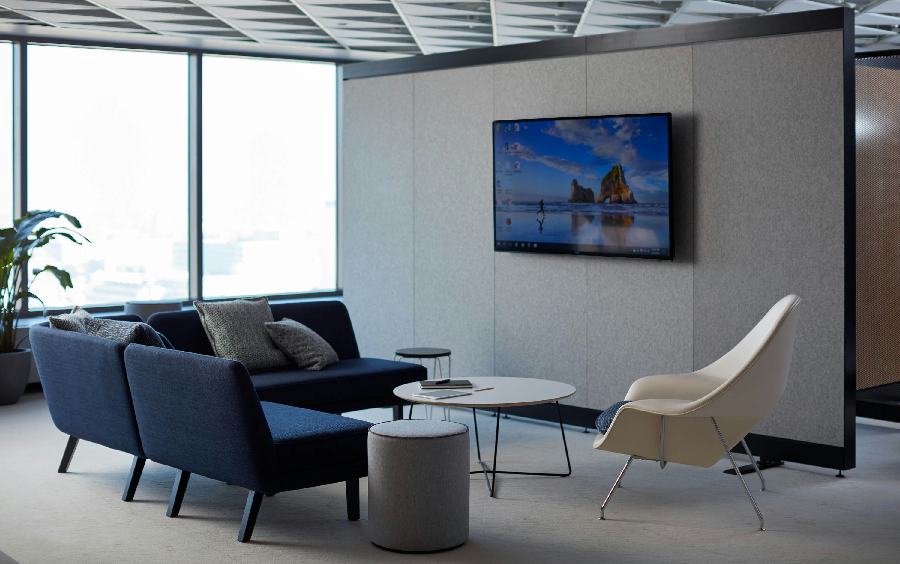 Rockwell Unscripted Modular Lounge creative wall occasional coffee table upholstered seat womb chair