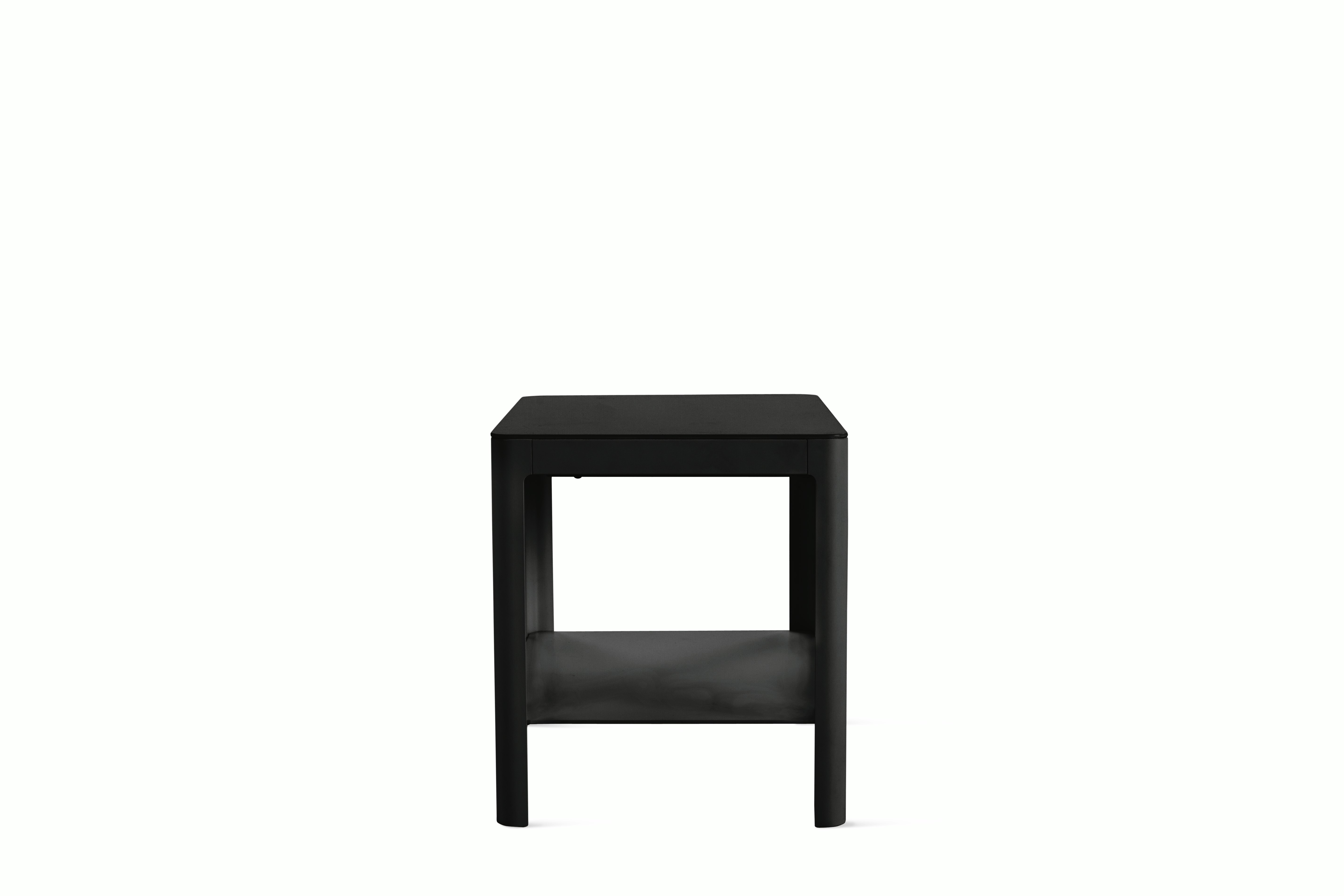 black thin bedside table