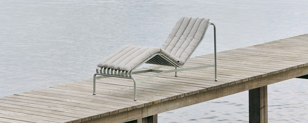 Palissade Chaise Lounge Sofa Soft Cushion on a wooden marina pier