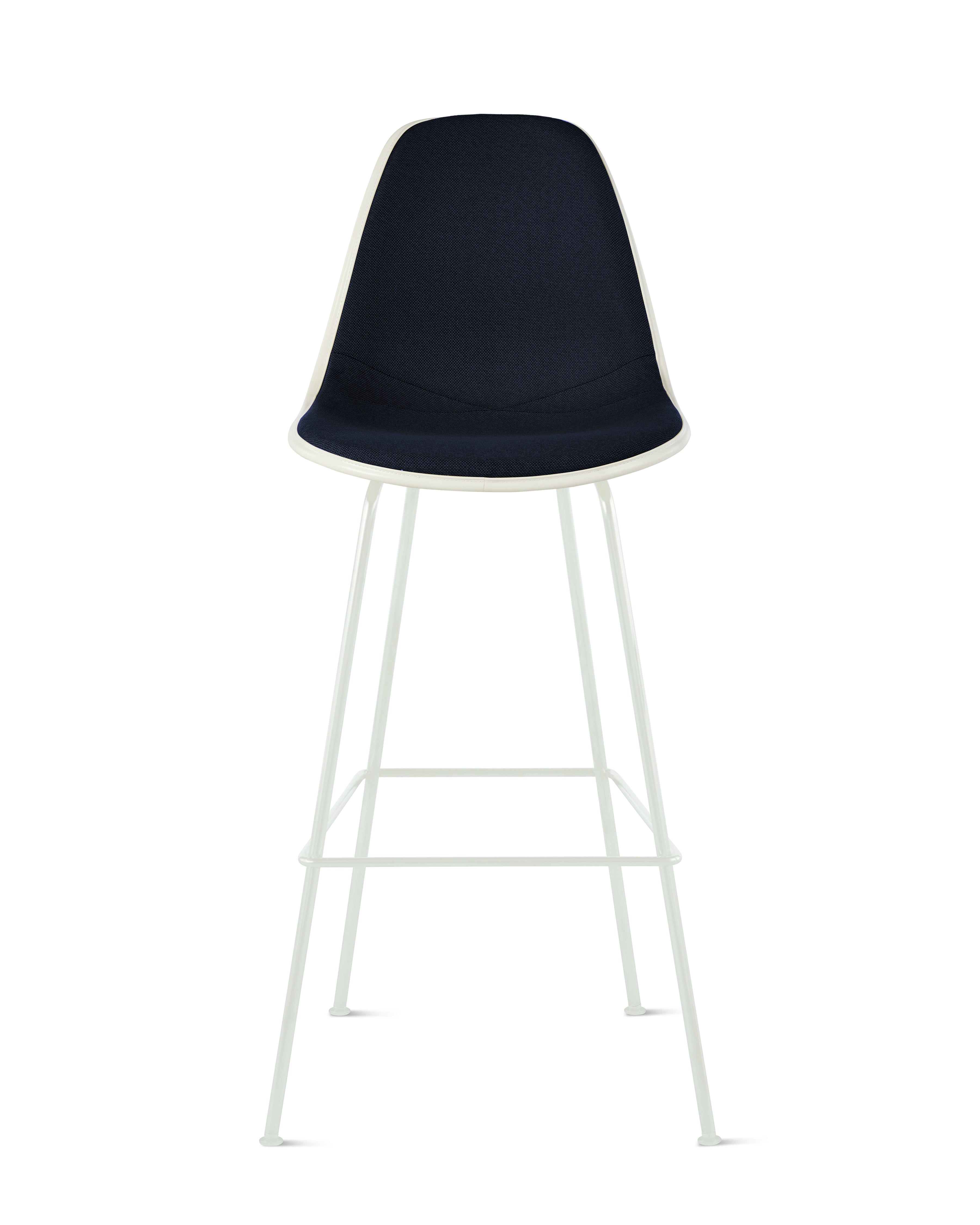 Eames Upholstered Molded Plastic Stool