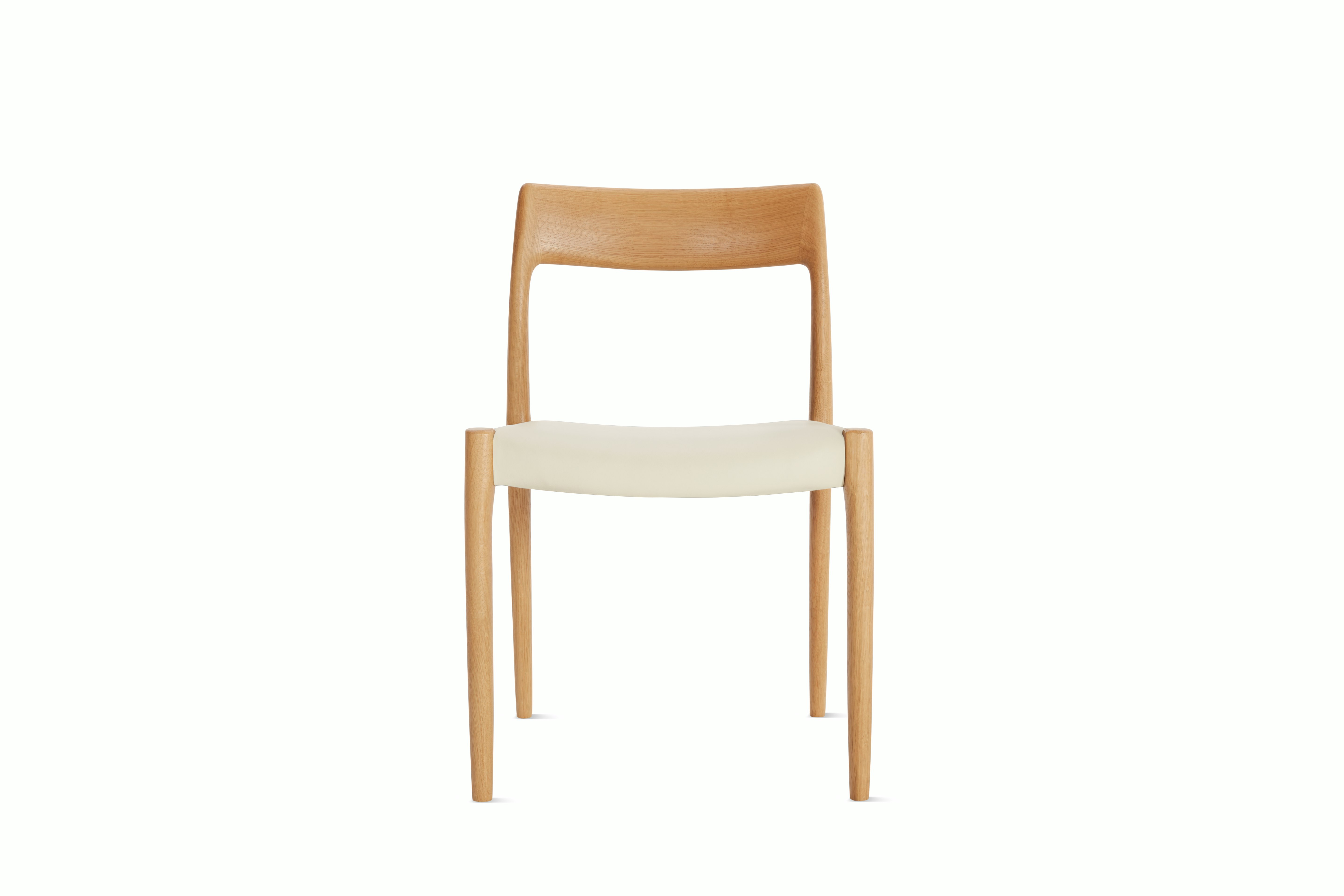 M&oslash;ller Model 77 Side Chair, Leather Seat