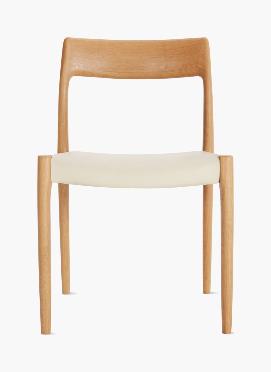 Moller Model 77 Side Chair, Leather Seat