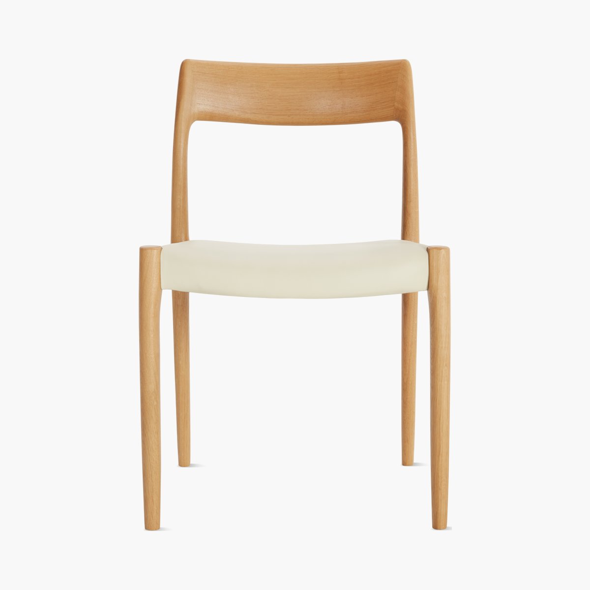 Moller Model 77 Side Chair with Leather Seat