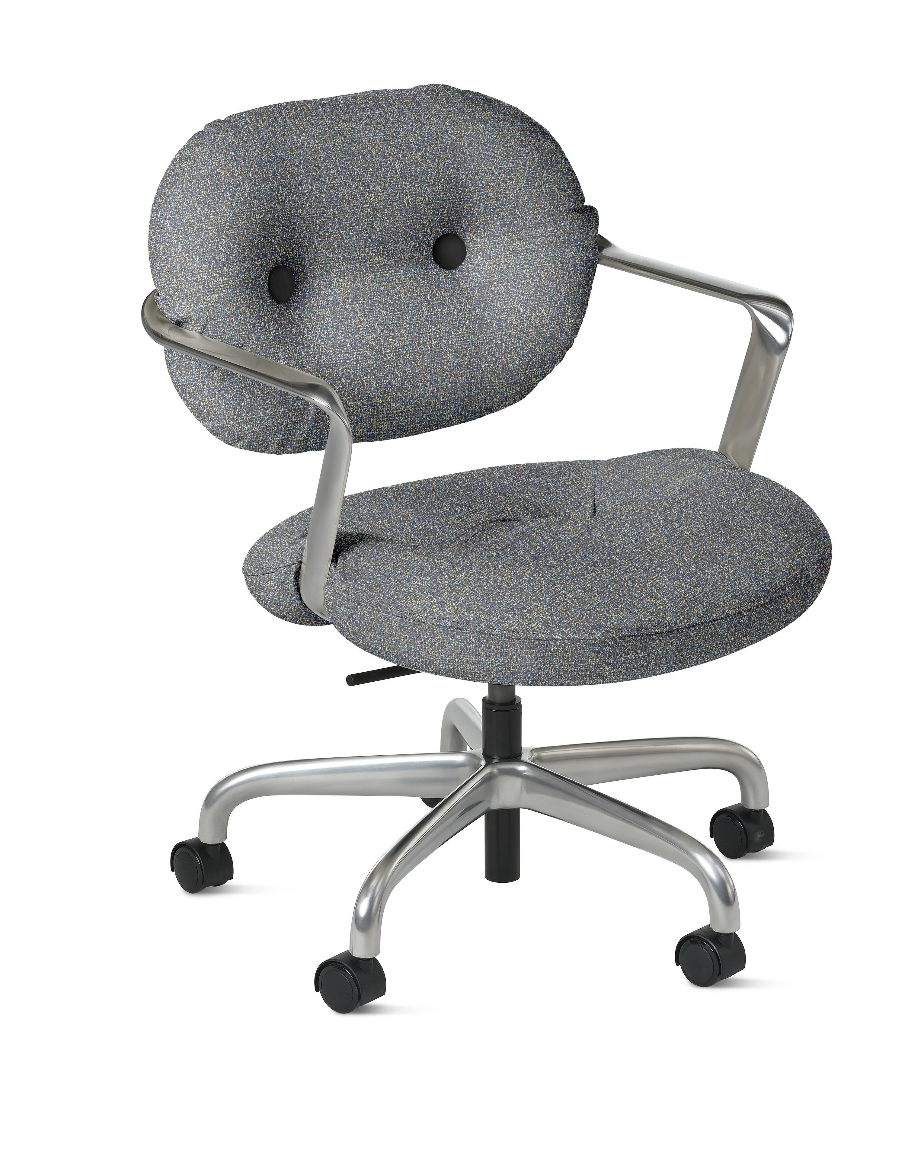 Morrison Hannah Task Chair - With Arms,  Tempest,  Aurora,  Half Polished Aluminum,  Soft Caster FSC Certified