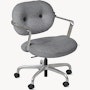 Morrison Hannah Task Chair - With Arms,  Tempest,  Aurora,  Half Polished Aluminum,  Soft Caster FSC Certified