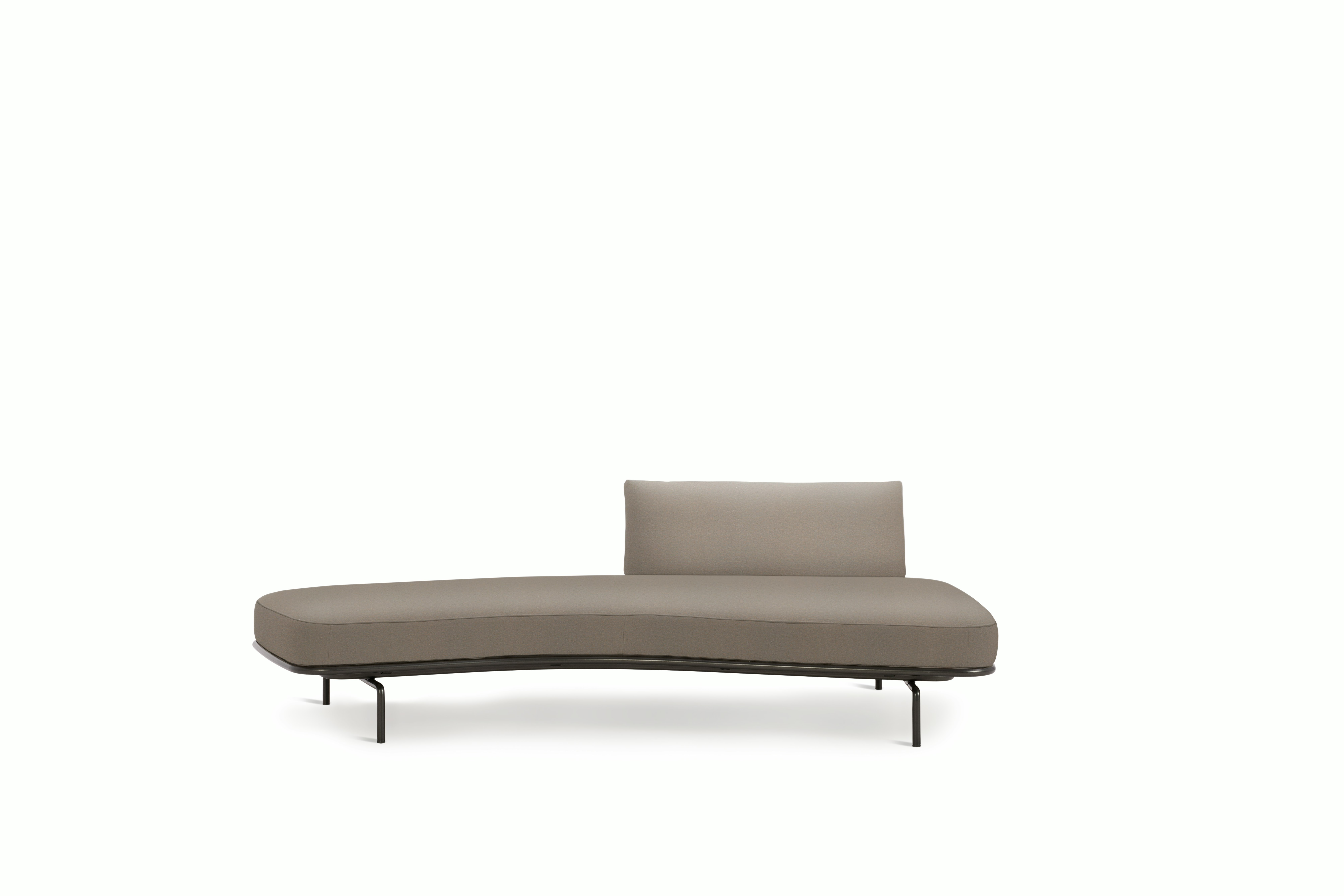Panoramic Sofa - Left,  Single Large,  Volo Leather,  Clay,  Charcoal
