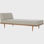 Nelson Daybed - Side Bolster,  Walnut,  Checker,  Black / White,  Taper