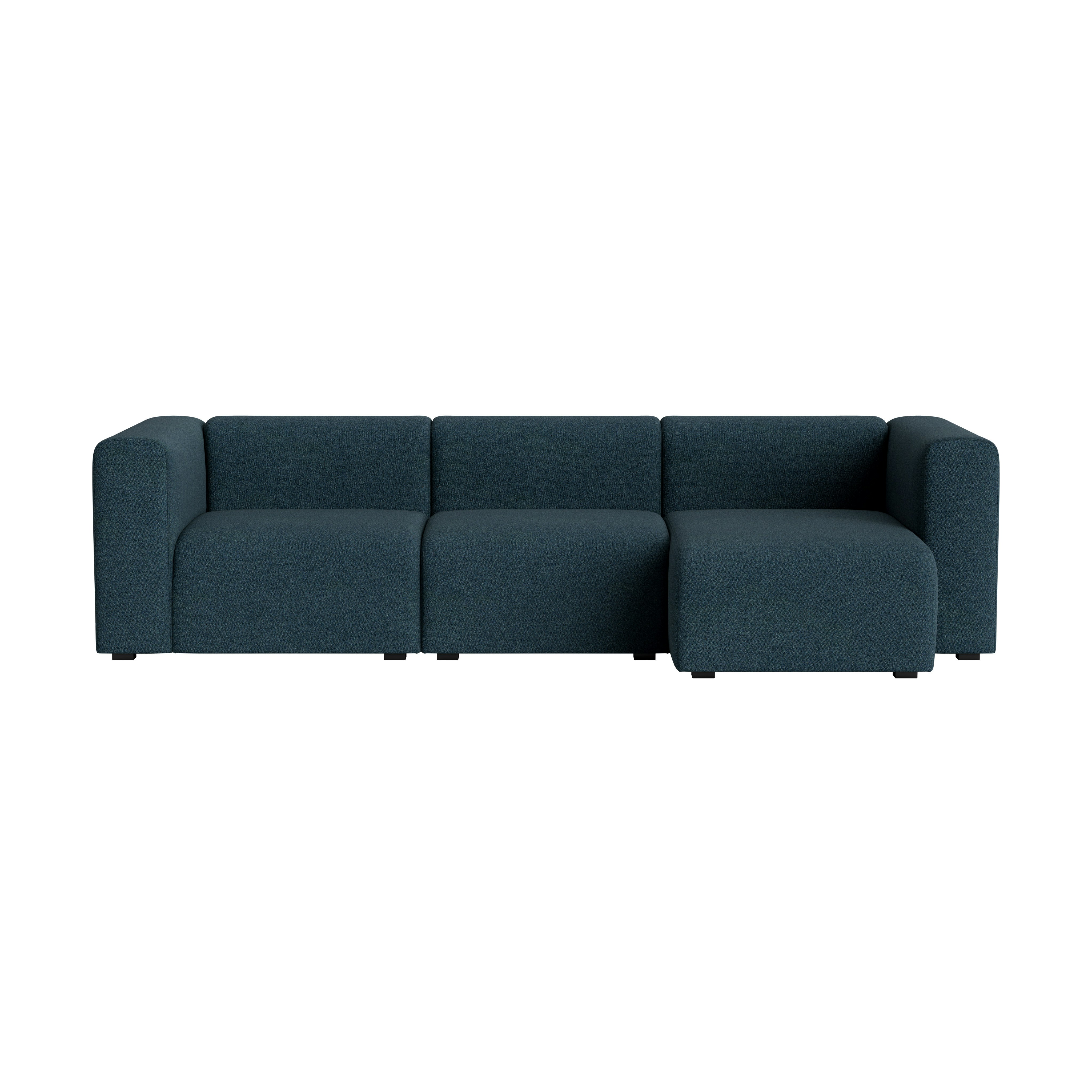 Mags Narrow Chaise Sectional - Right, Pecora, Blue