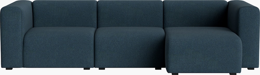 Mags Narrow Chaise Sectional - Right, Pecora, Blue