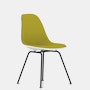 Eames Upholstered Molded Plastic Side Chair - 4-Leg Base