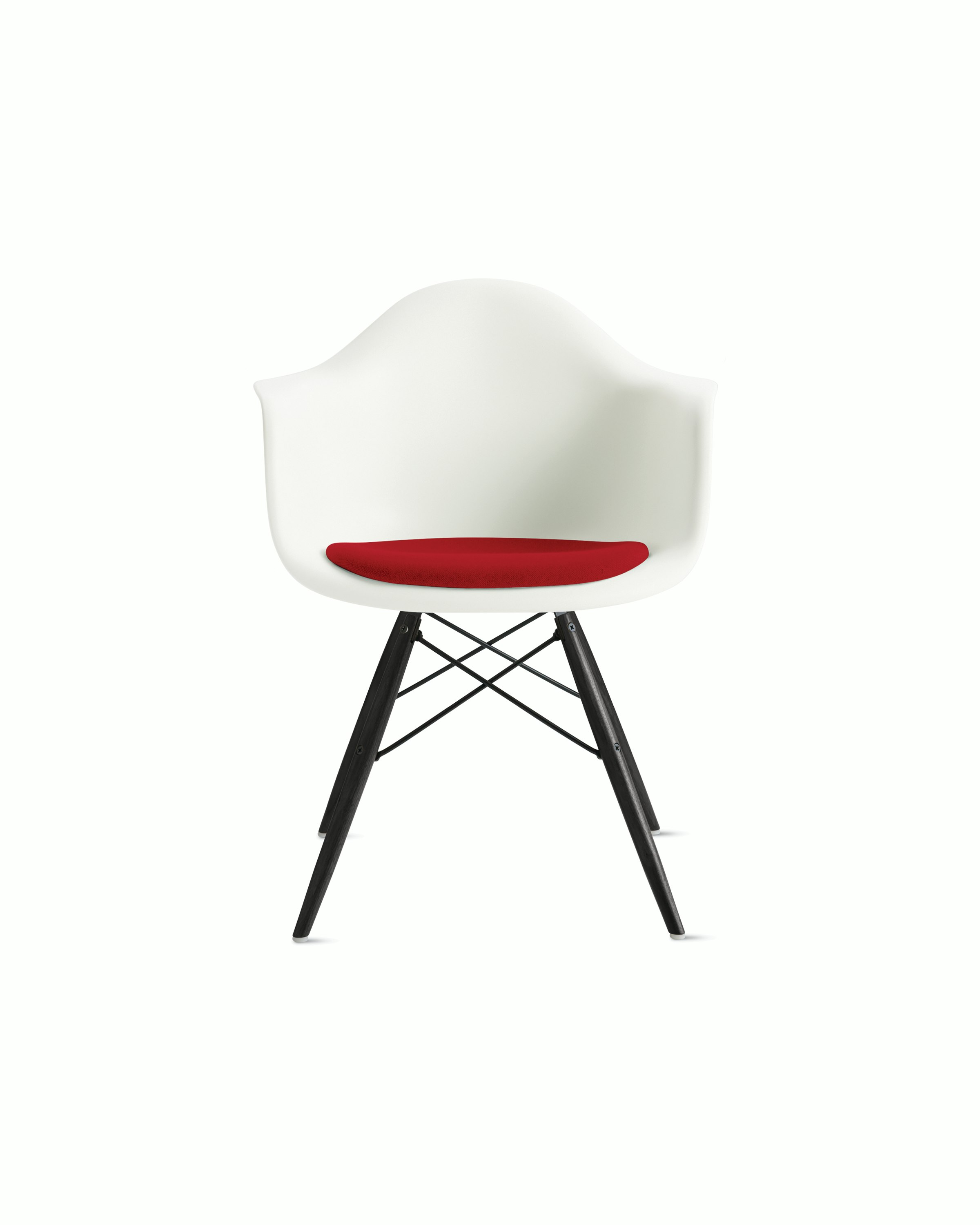 Eames Molded Plastic Armchair with Seat Pad