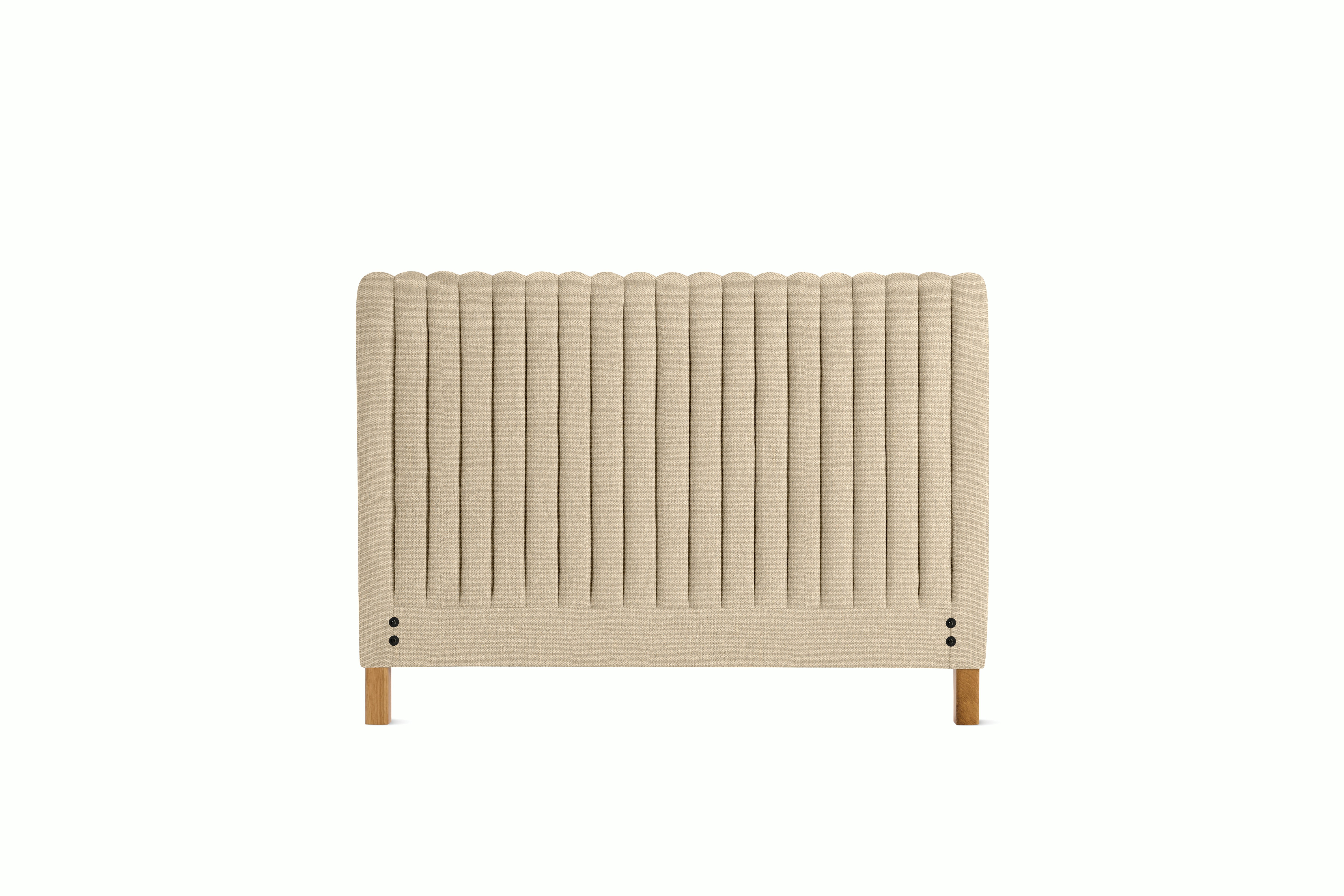 Charlotte Headboard - Tall in Oak and Album Linen Straw