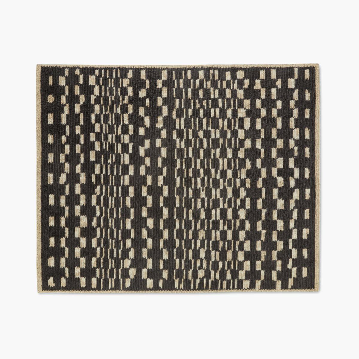 Marl Handwoven Moroccan Wool Rug Marl Handwoven Moroccan Wool Rug, Charcoal/Cream