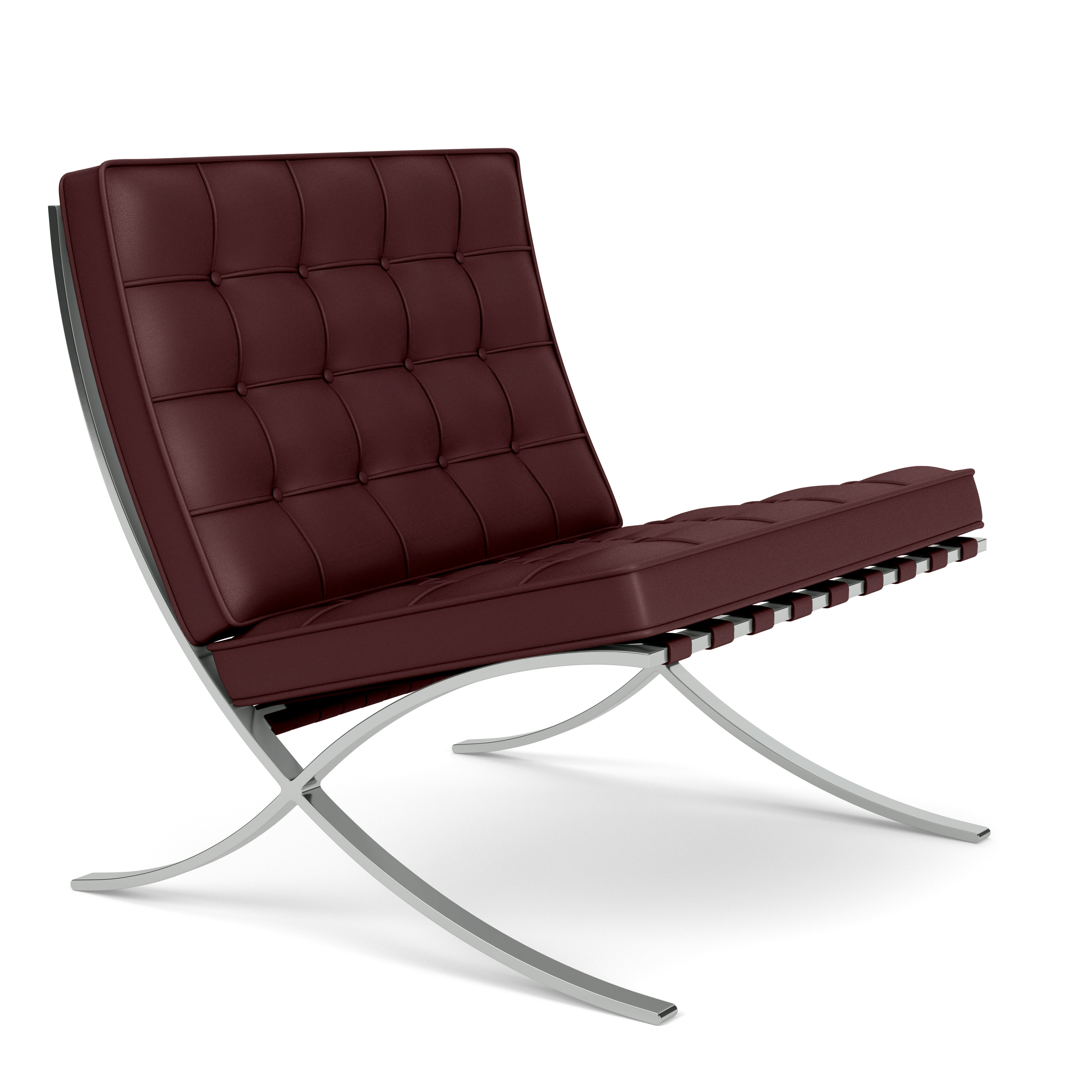 Barcelona Chair -  Acqua Leather,  Tiber
