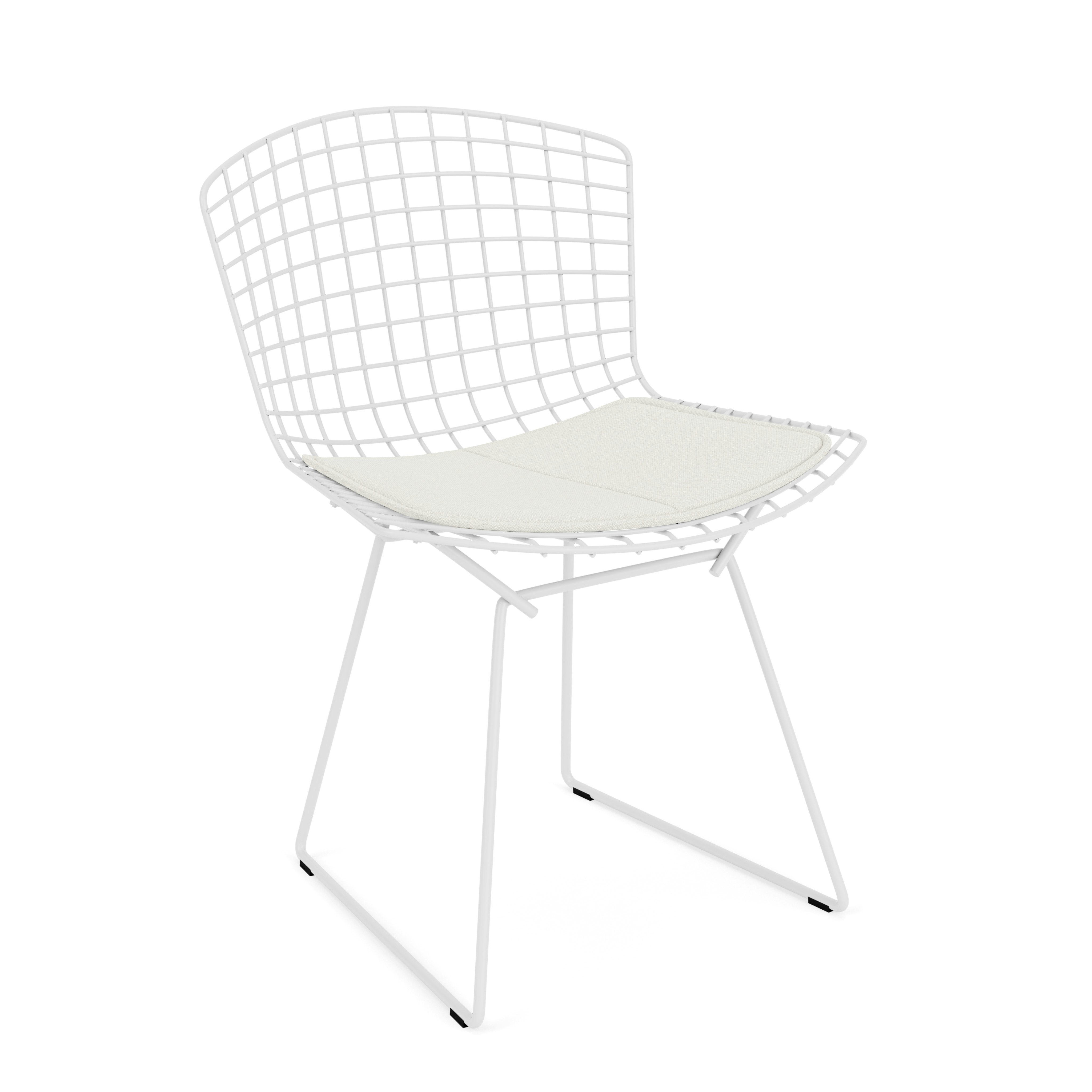 Bertoia Side Chair- Seat Pad, White, Hourglass, Air