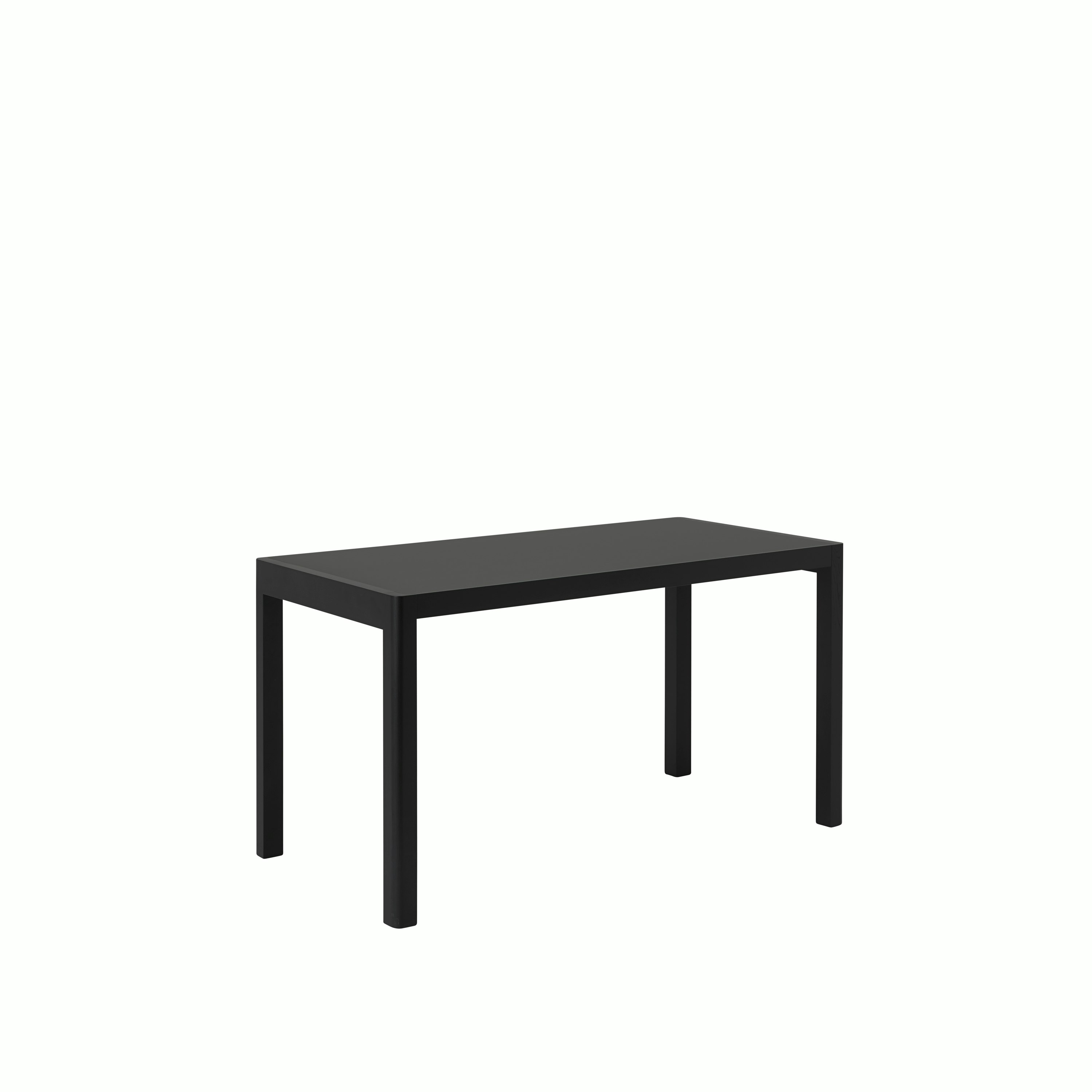 Workshop table 130x65 cm black linoleum black angle Muuto 5000x5000 hi res