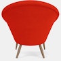 Oda Lounge Chair in Walnut,  Hallingdal 65,  Red