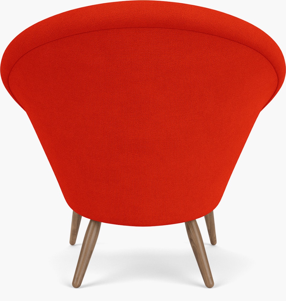 Oda Lounge Chair in Walnut,  Hallingdal 65,  Red