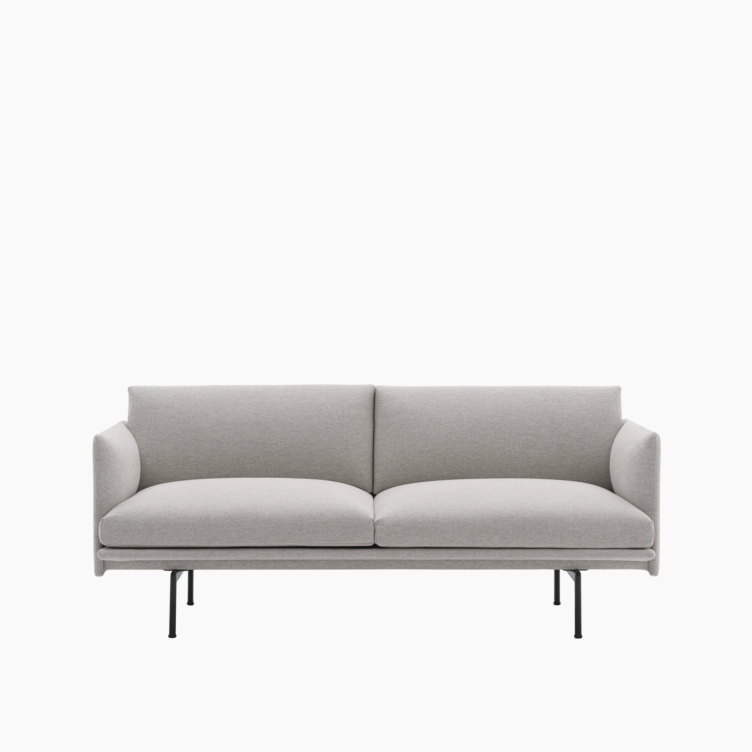 Outline 2 seater clay 12 black muuto