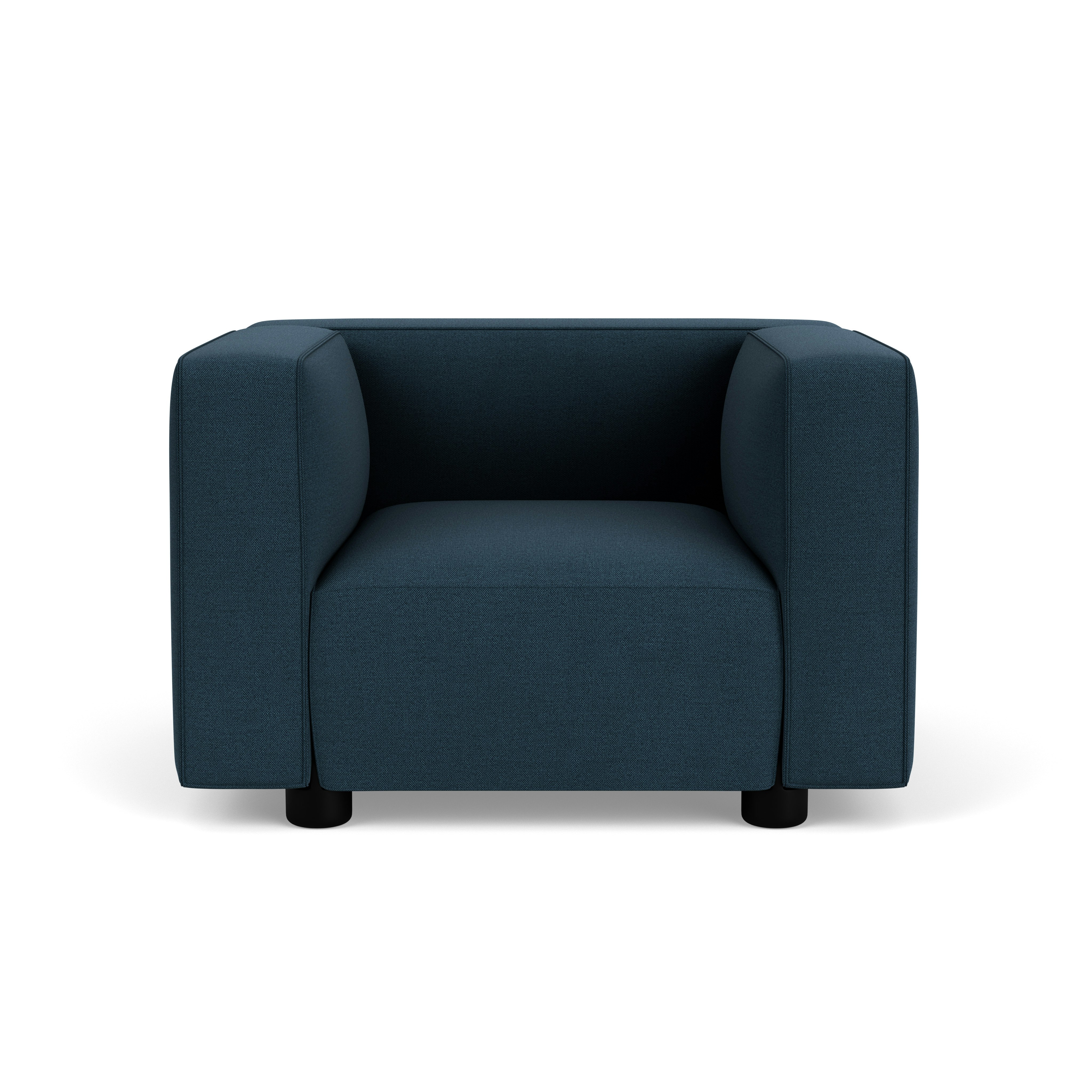 Barber Osgerby Armchair -  Black Lacquer,  Hourglass,  Indigo