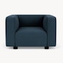 Barber Osgerby Armchair -  Black Lacquer,  Hourglass,  Indigo