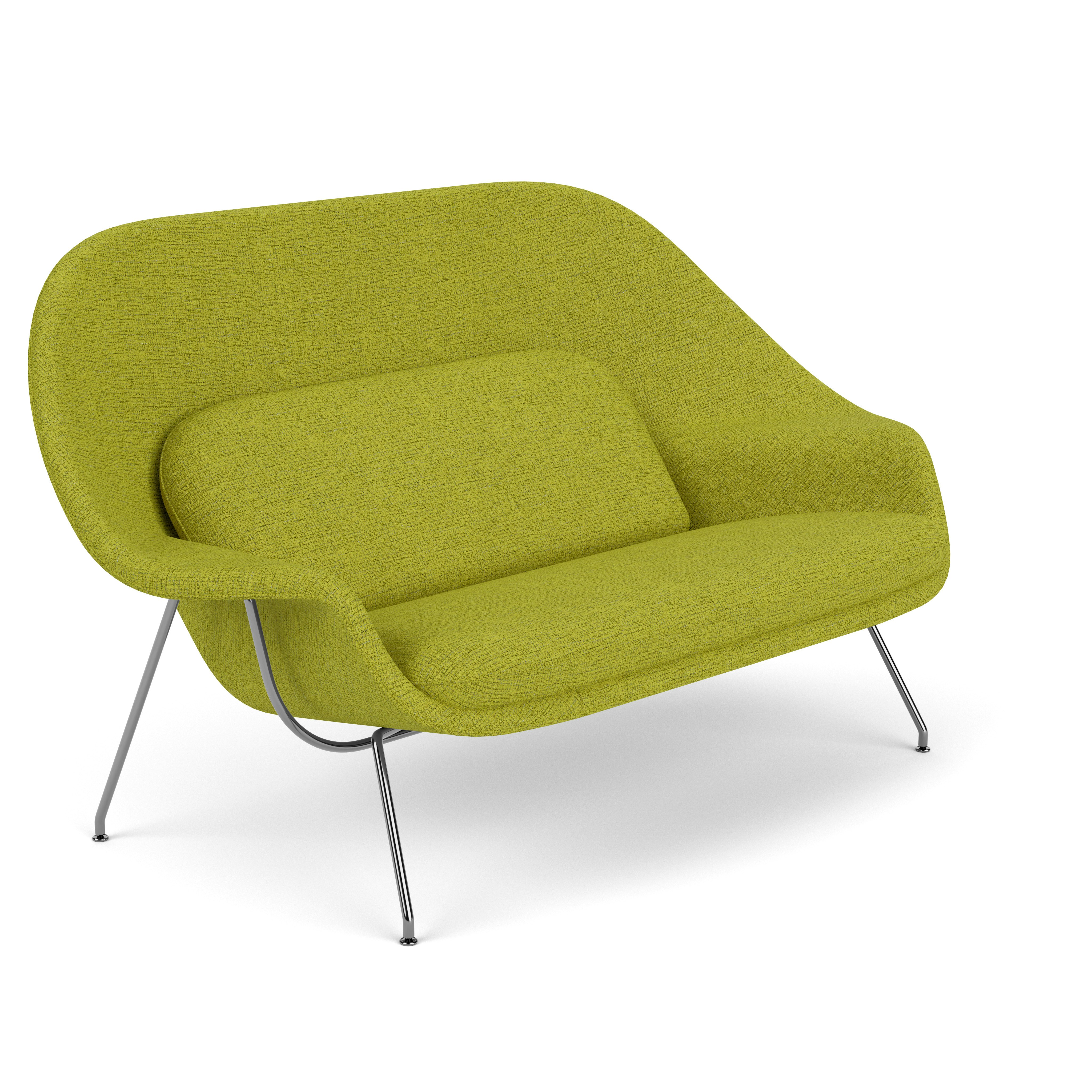 Womb Settee - Diva,  Green Tea,  Chrome