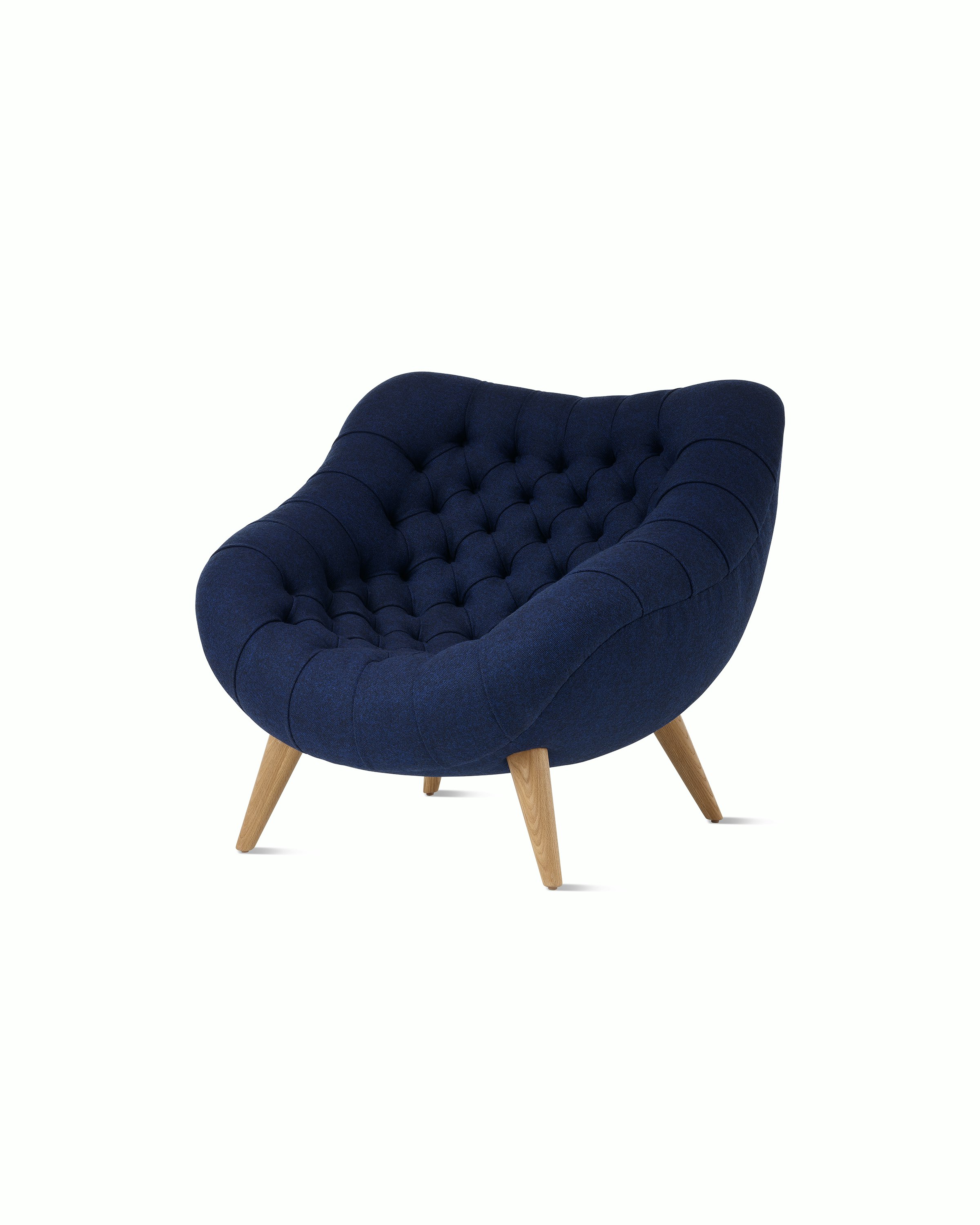 Rohde Easy Chair in blue front angled view.
