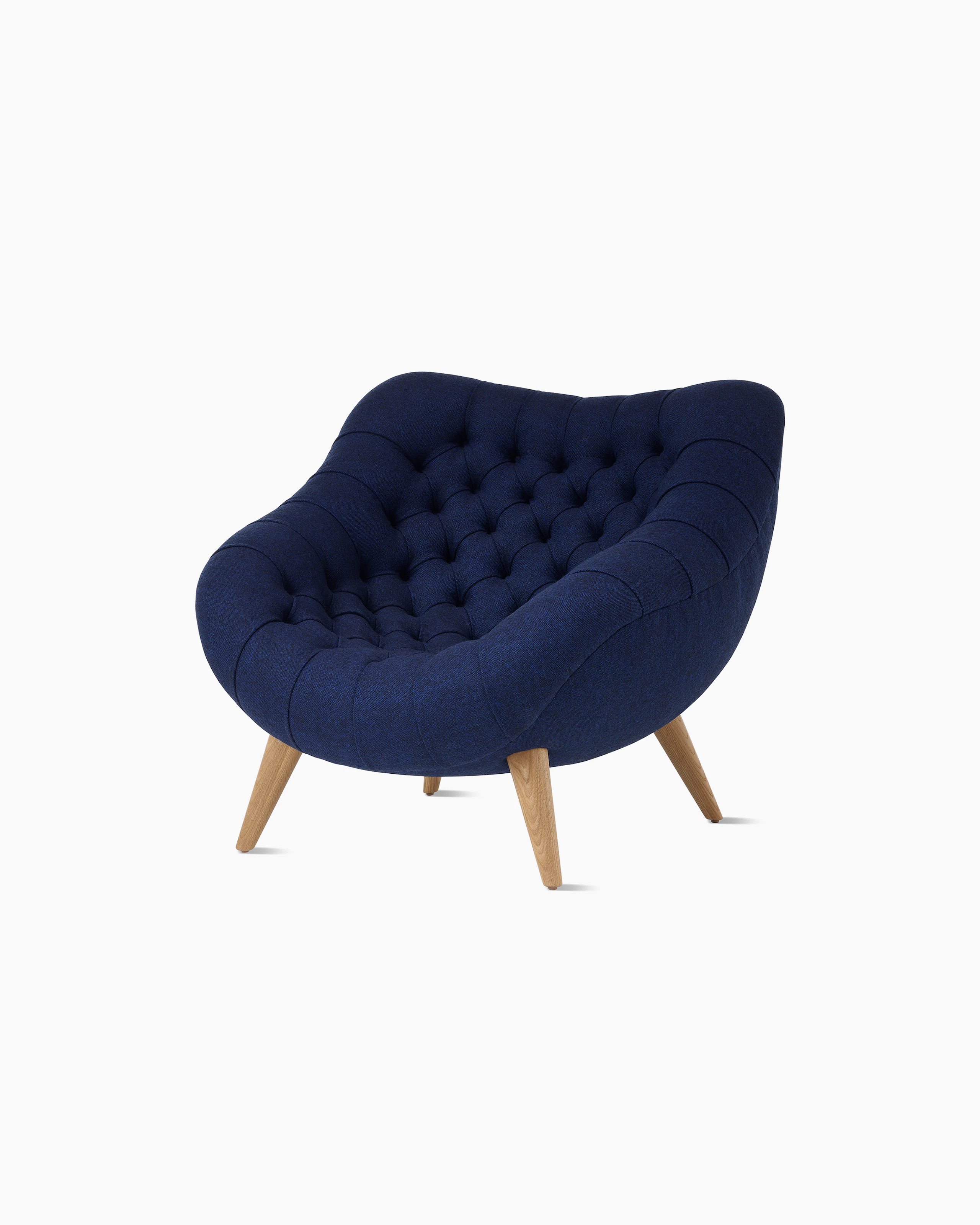 Rohde Easy Chair in blue front angled view.