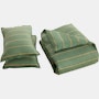Lawn Stripe Duvet Set - Full/Queen,  Moss/ Camel