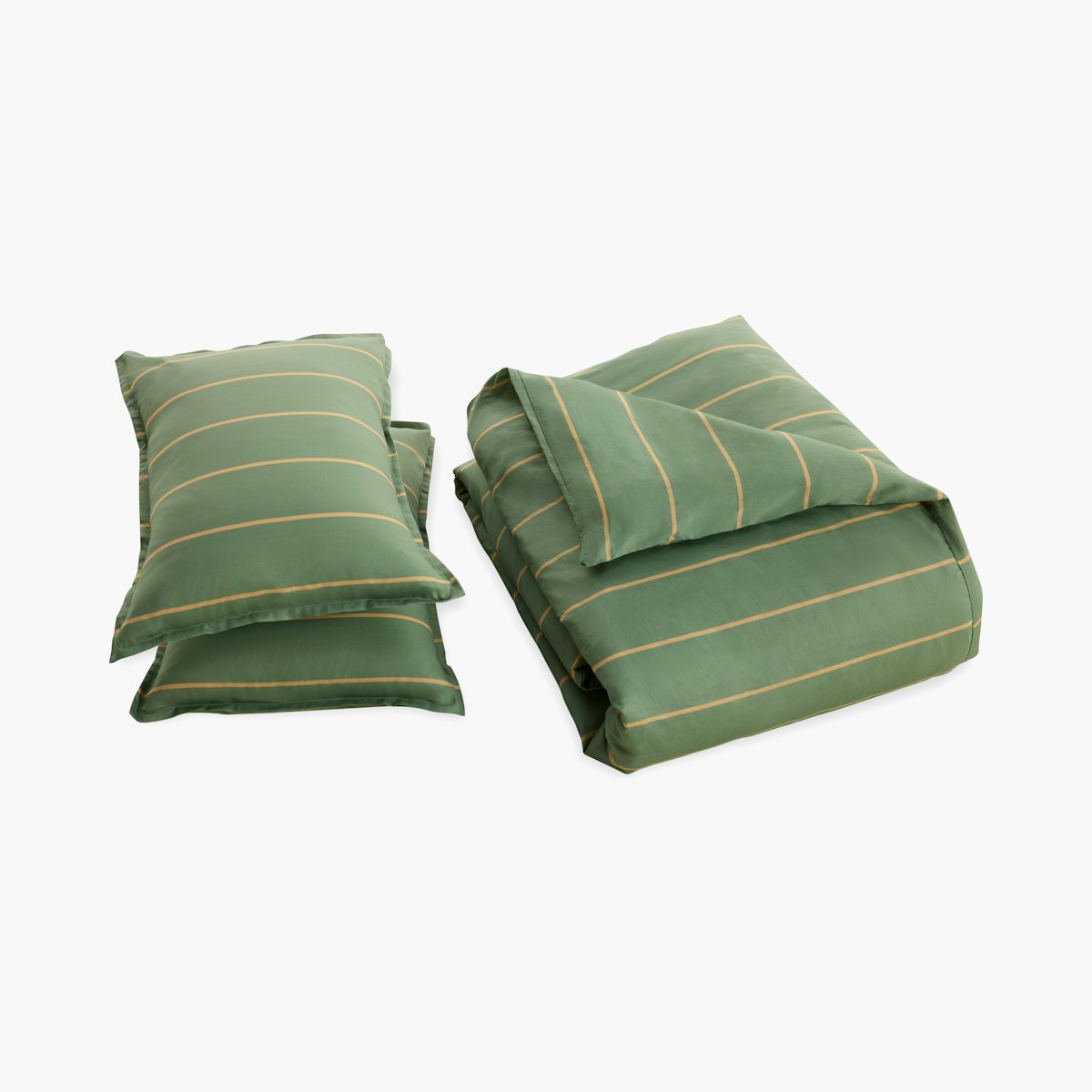 Moss Stripe Duvet Set Moss Stripe Duvet Set